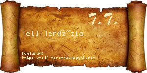 Tell Terézia névjegykártya