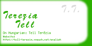 terezia tell business card